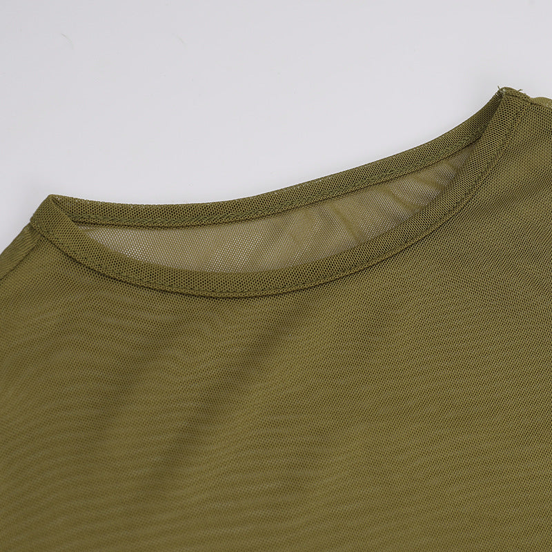 Marysh Mesh Bodycon Dress Yellow - View 8