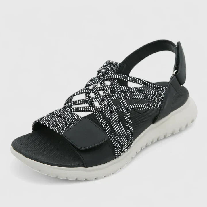 Open Toe Woven Strap Slingback Sport Sandals