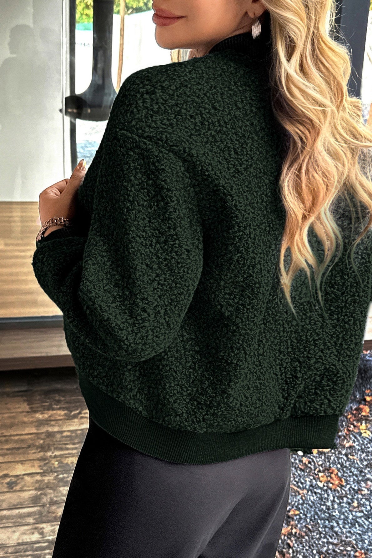 Holiday Style Long Sleeve Button Coat