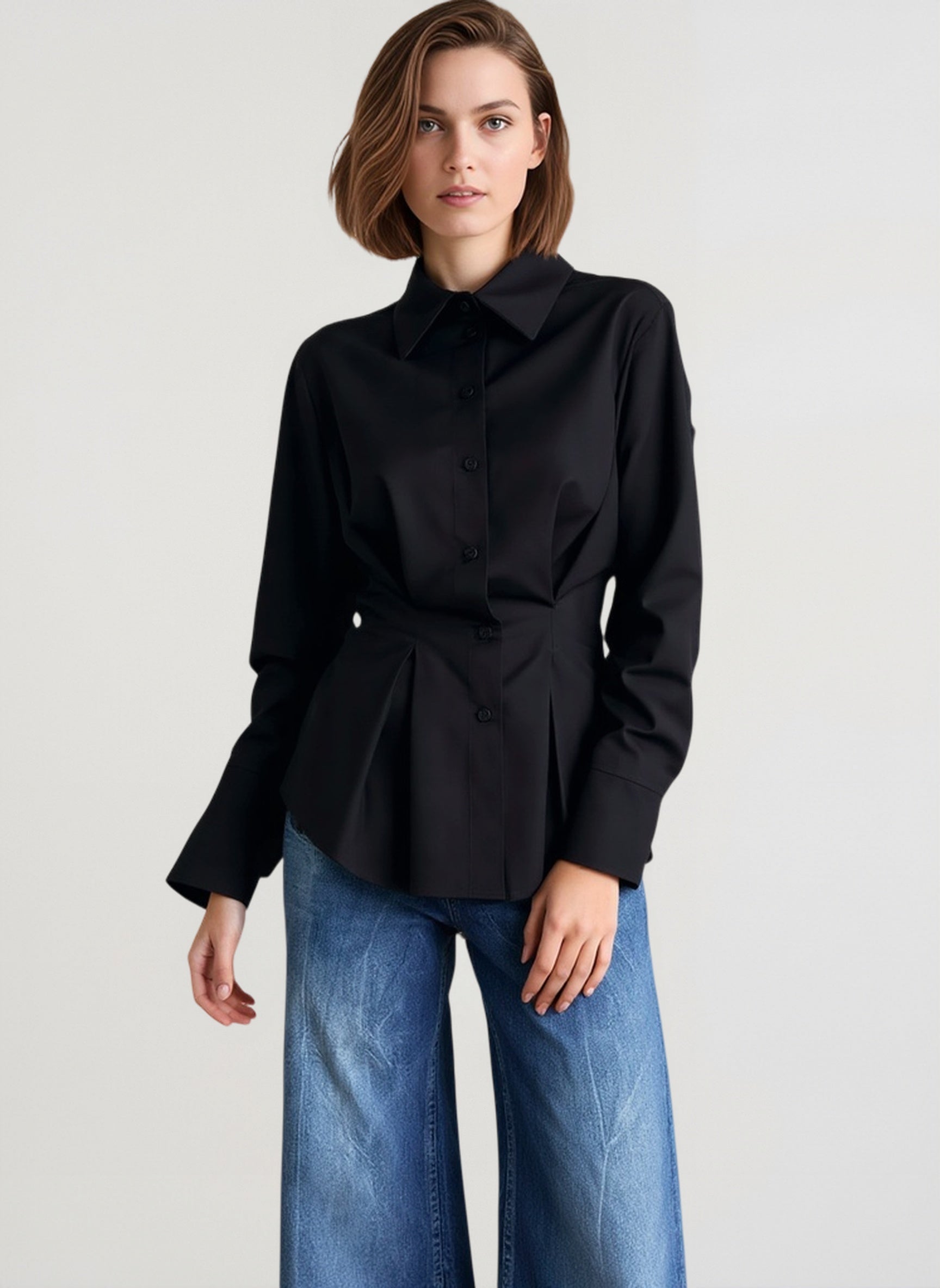 Luxe Tailored Collared Blouse