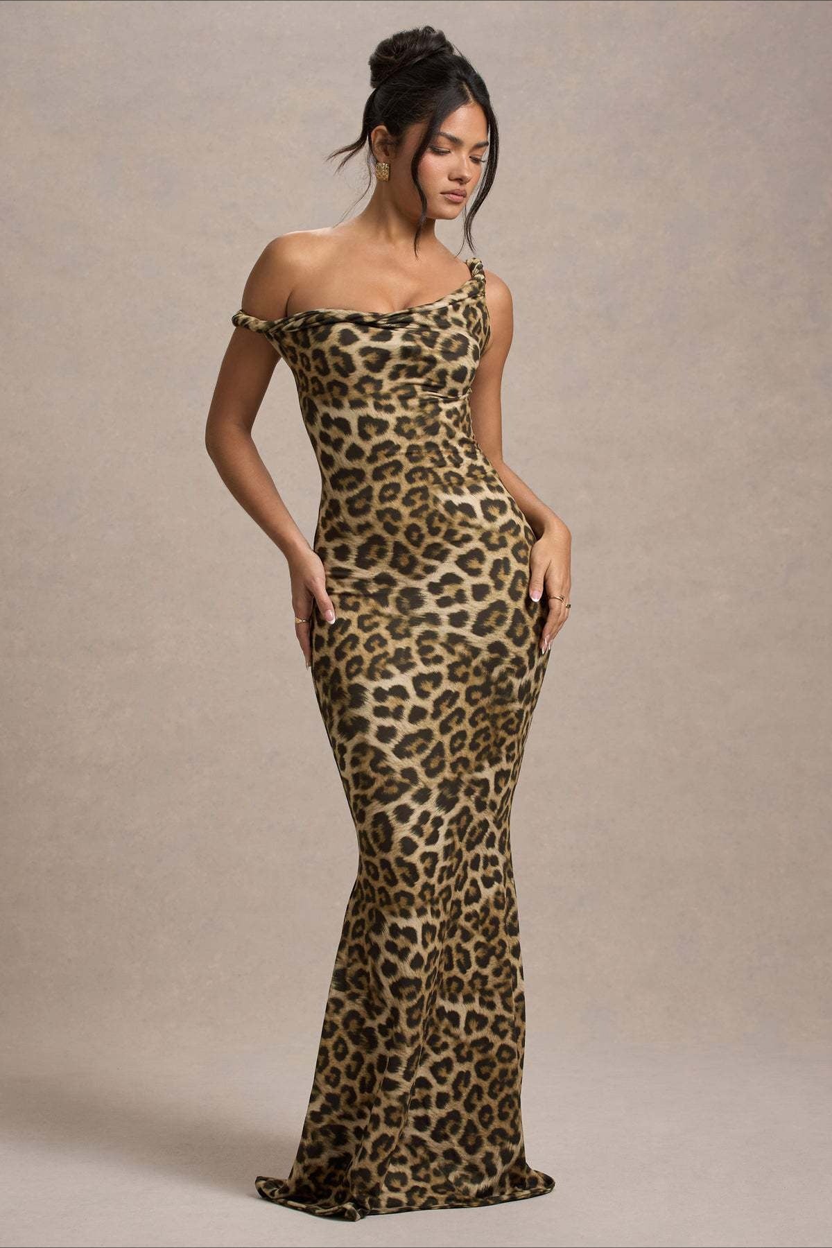 Print OneShoulder Bodycon Party Dress