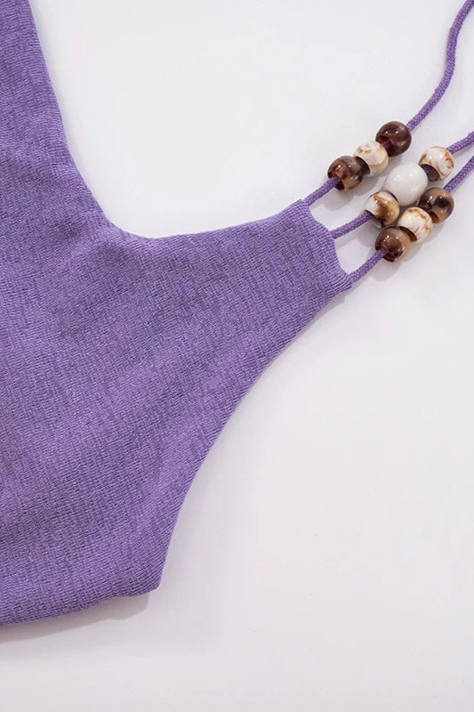Knit Square Neck Cross Back Bodycon Mini Dress