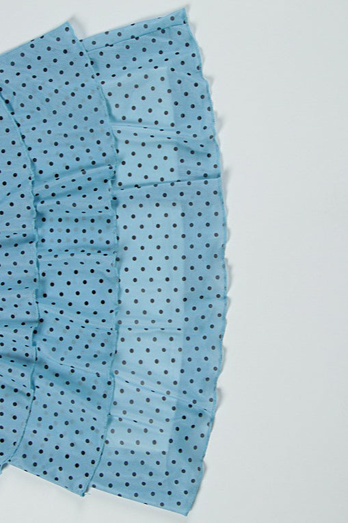 Sexy Bandeau Waist Polka Dot Mesh Bow Mini Dress - View 6