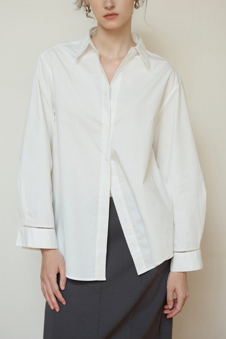 High Density Cotton Collared Blouse