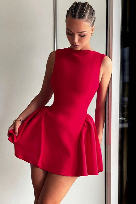 Solid Sleeveless Backless Bodycon Cocktail Dress 8