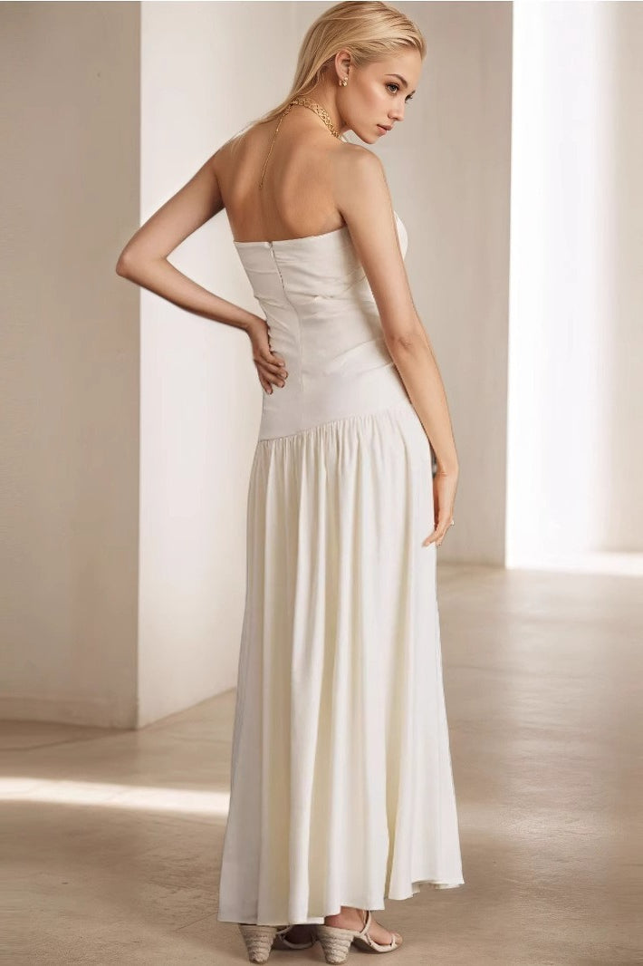 Halter Edition Backless Maxi Work Dress