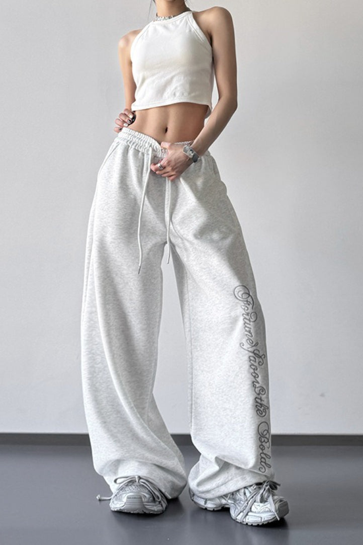 High Waist Wide Leg Straight Pants