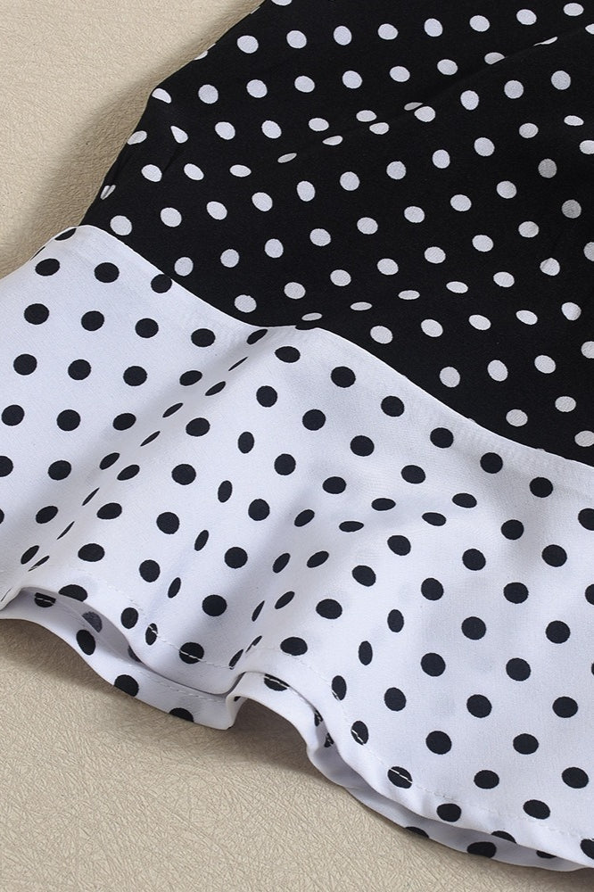 Color-Block Backless Tie-Back Cami Mini Dress