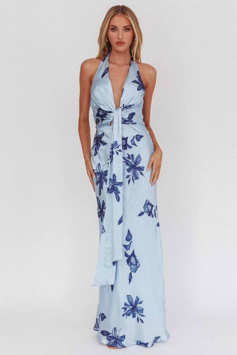 Bodycon Floral Maxi Dress
