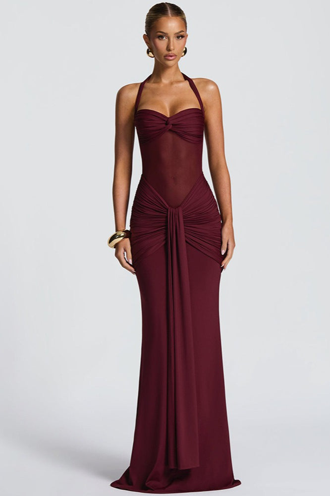 Sheer Mesh Maxi Dress