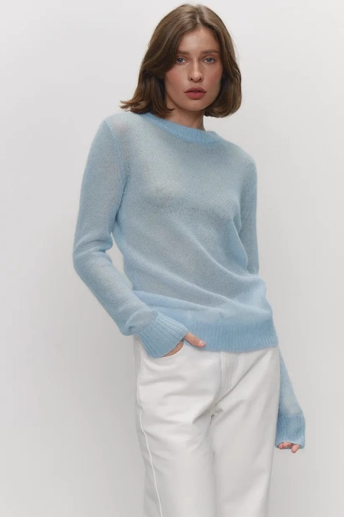 Lightweight Mohair Knit Sweater