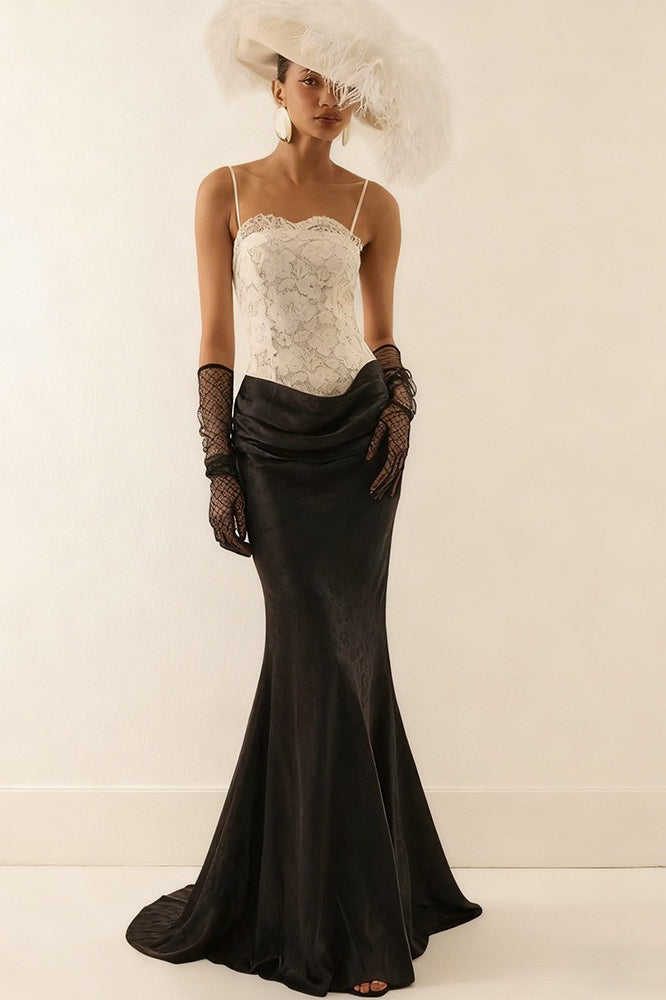 Lace Satin Dress