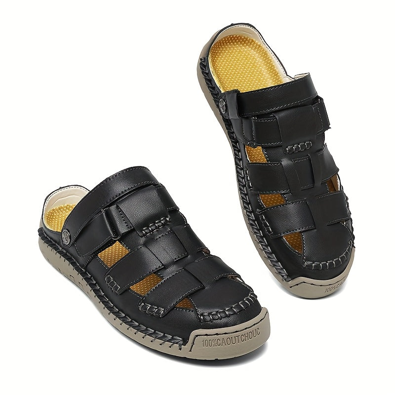 Closed Toe Fisherman Hook and Loop Sandals
