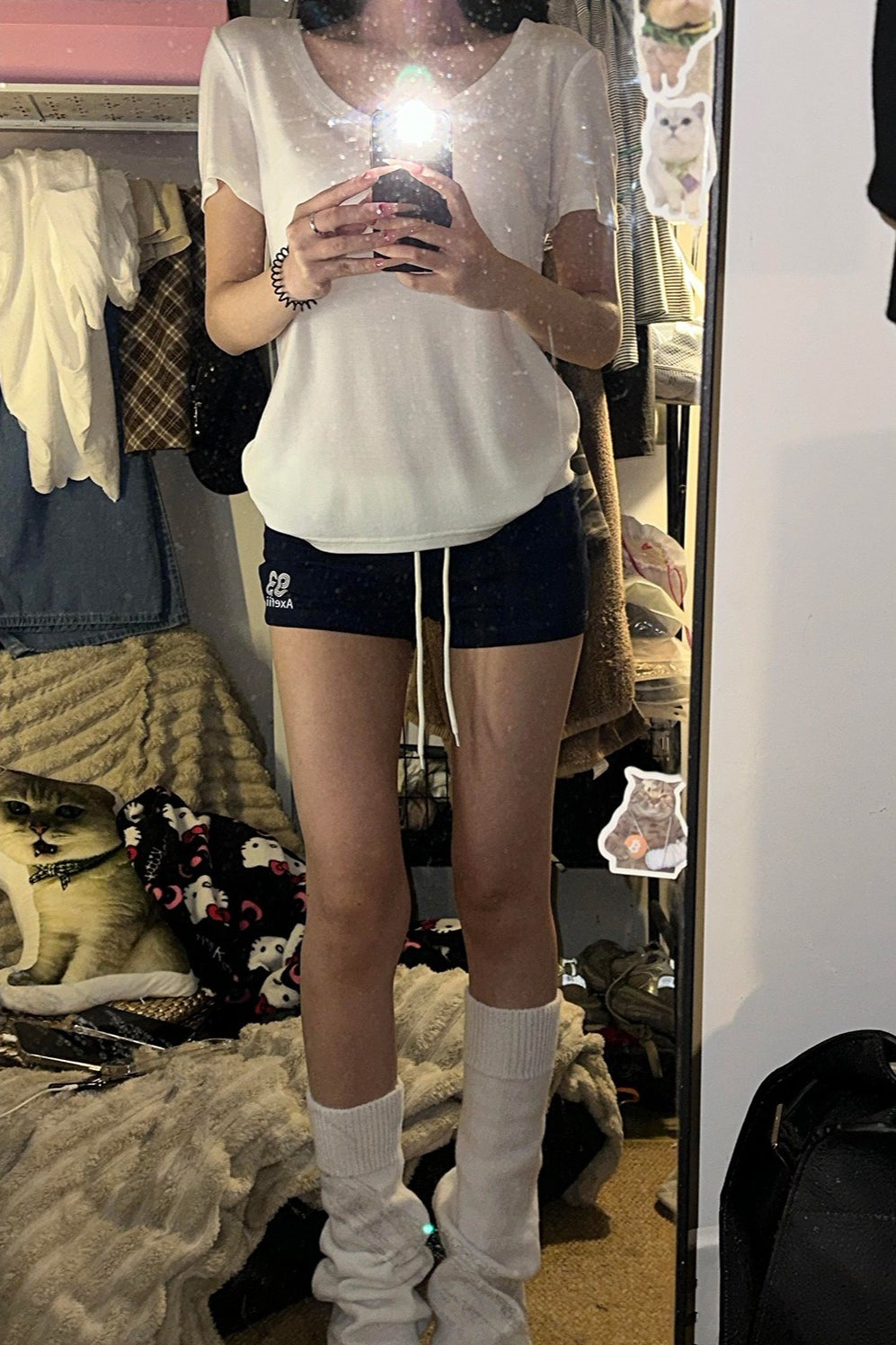 Low Waist Contrast Trim Booty Shorts