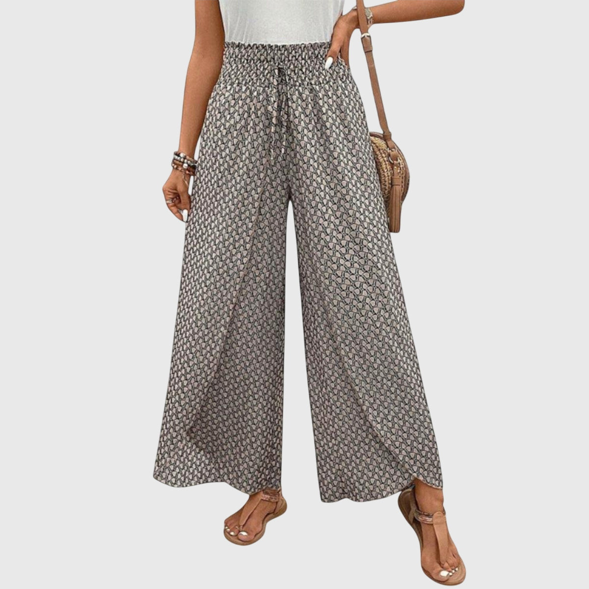 Floral Print High Waist Wide Leg Palazzo Pants