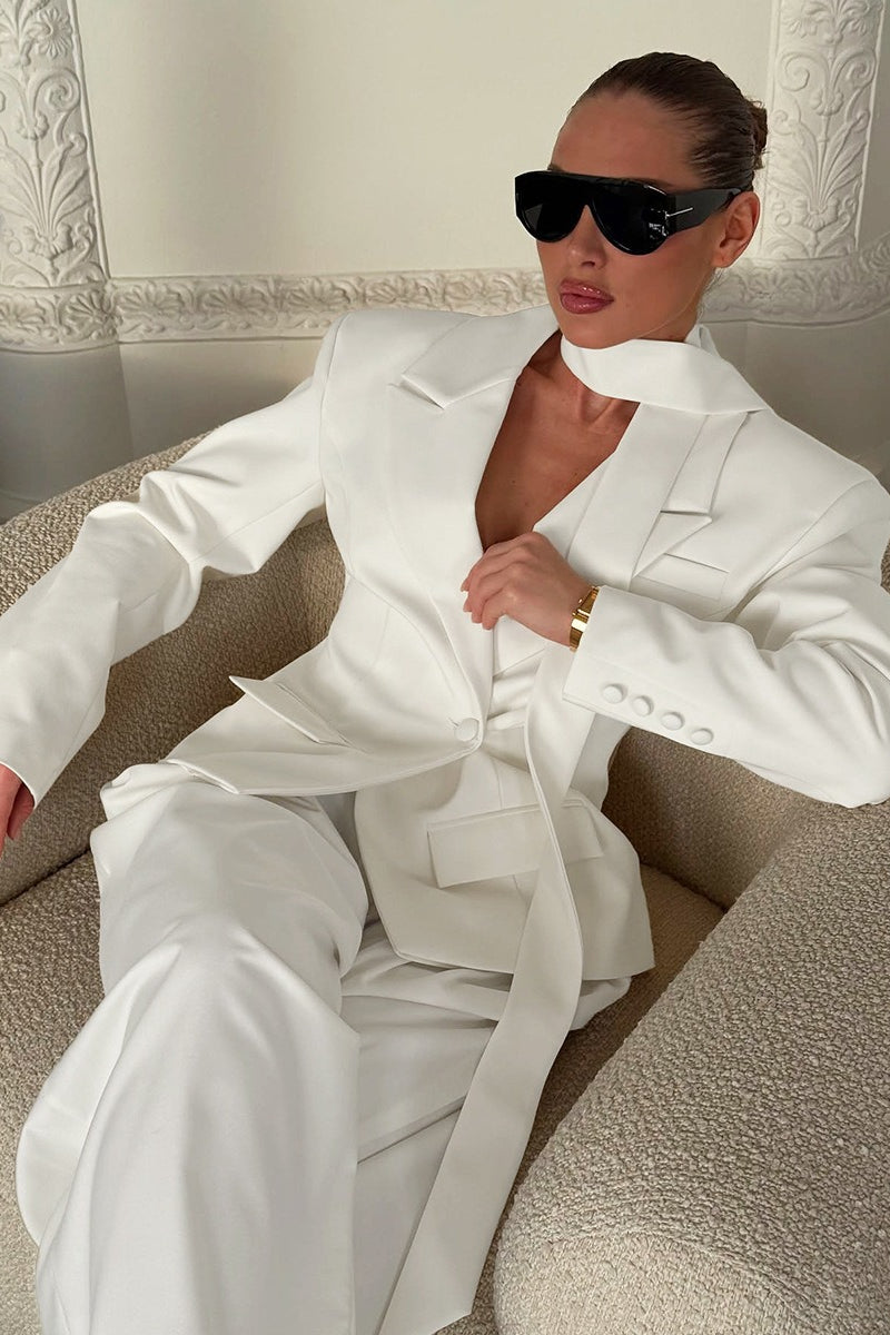 Tie-Waist Cropped Blazer