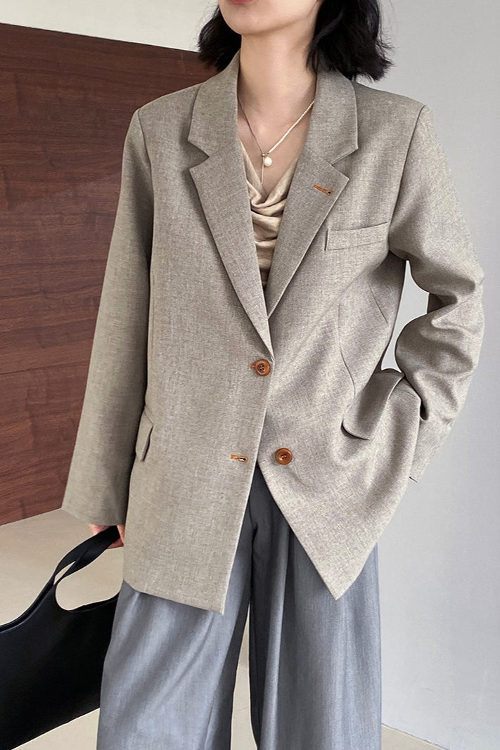 Elevated Casual Peak Lapel Blazer