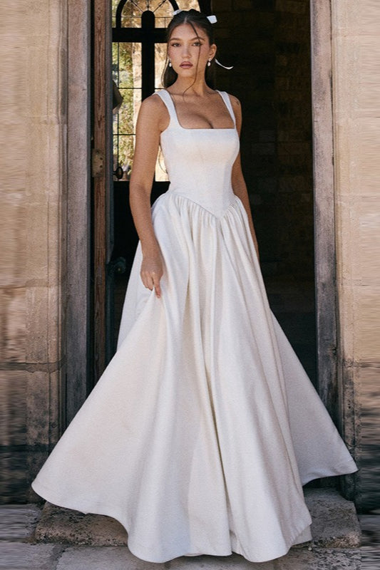 A Line Slip Prom Dress