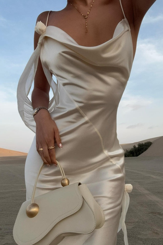 Cami Edition Backless Maxi Silk Dress