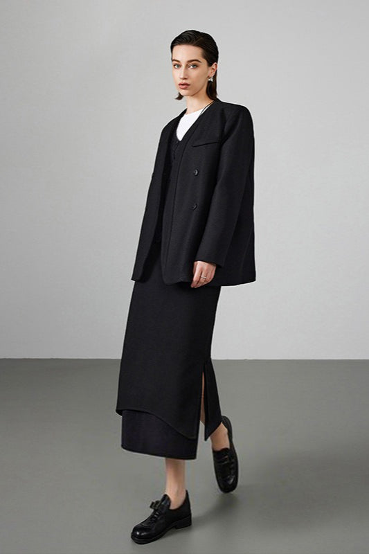 Timeless Wool Double Breasted Blazer