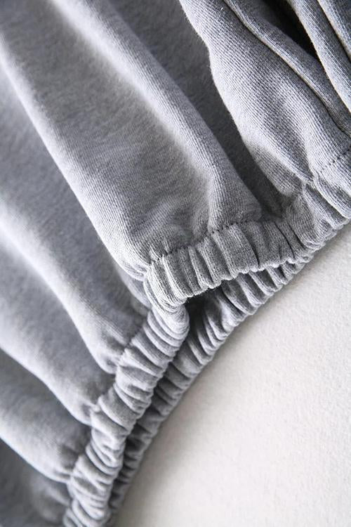 V Neck Long Sleeve Crop Top