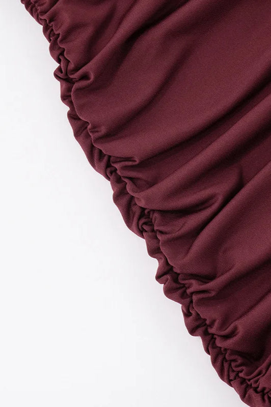 Hollow Out Halter Mesh Backless Split Maxi Dress