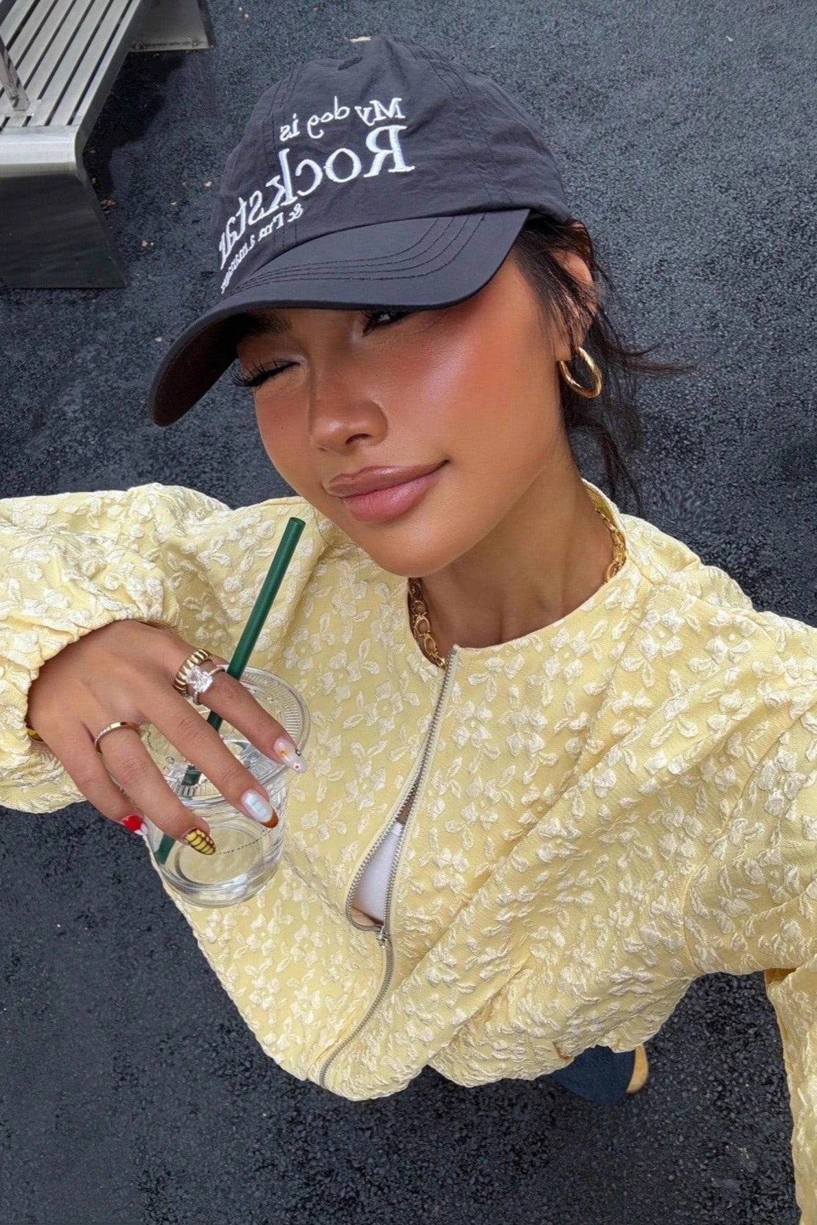 Cropped Jacquard Sleeve Jacket