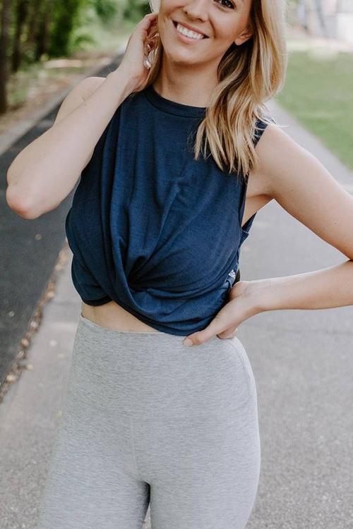 Cross O Neck Tank Top