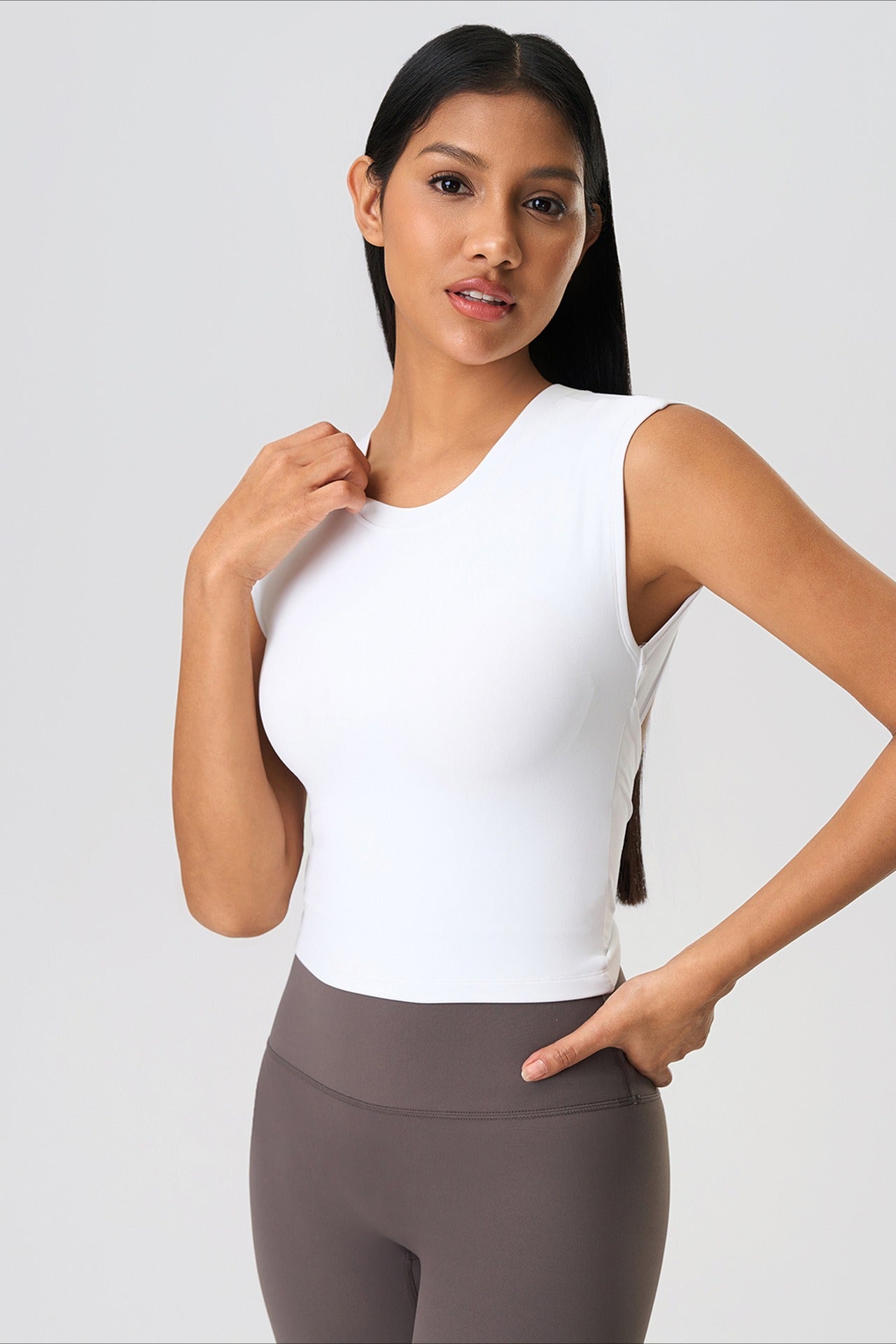 Knot Back Cut Out Yoga Tank Top