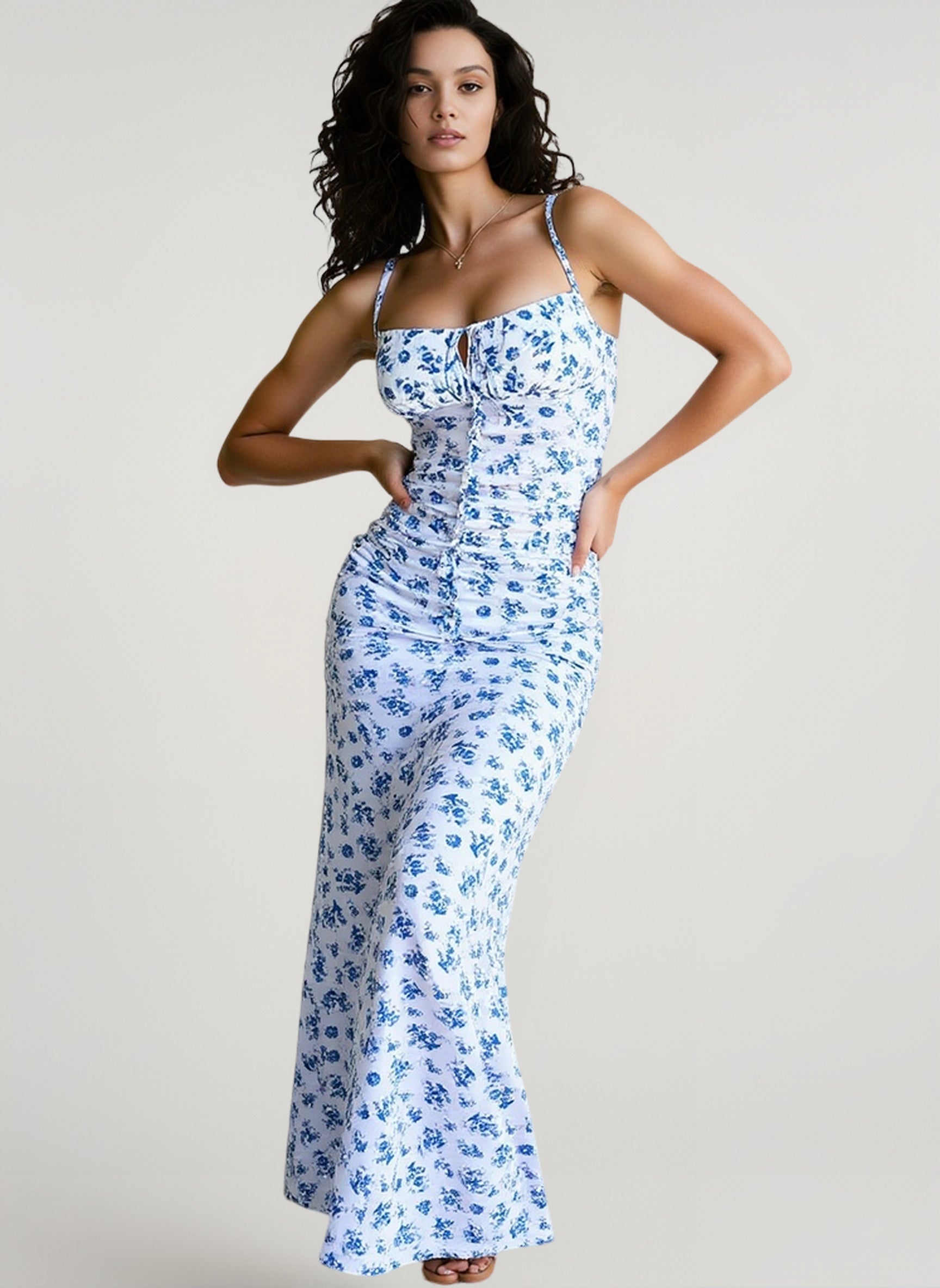 Bodycon Floral Midi Dress
