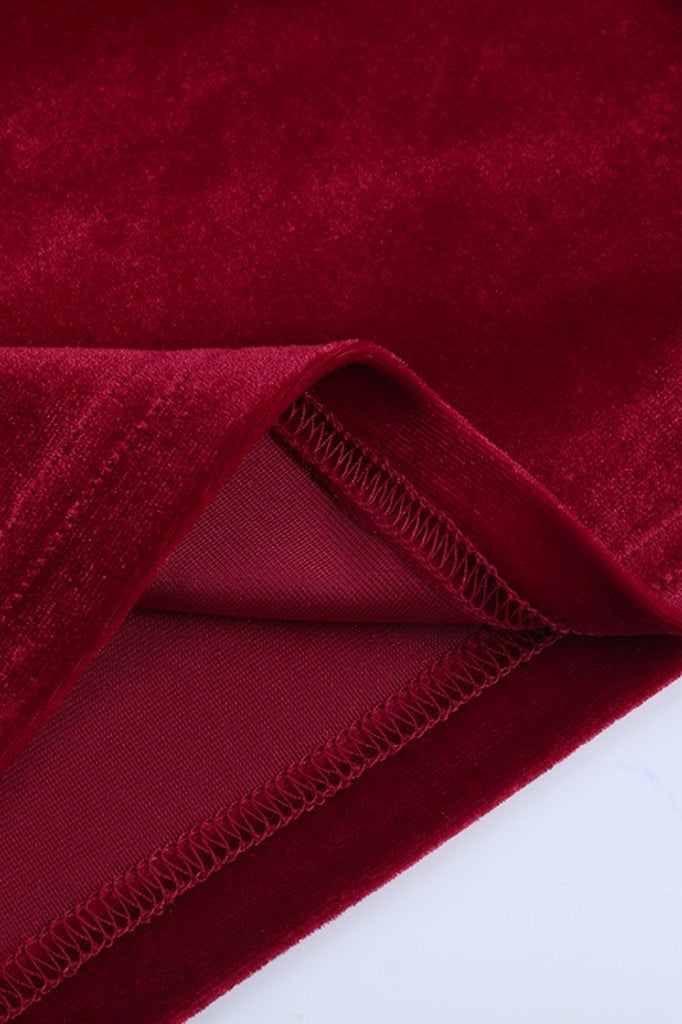 Velvet Strapless Bodycon Mini Dress