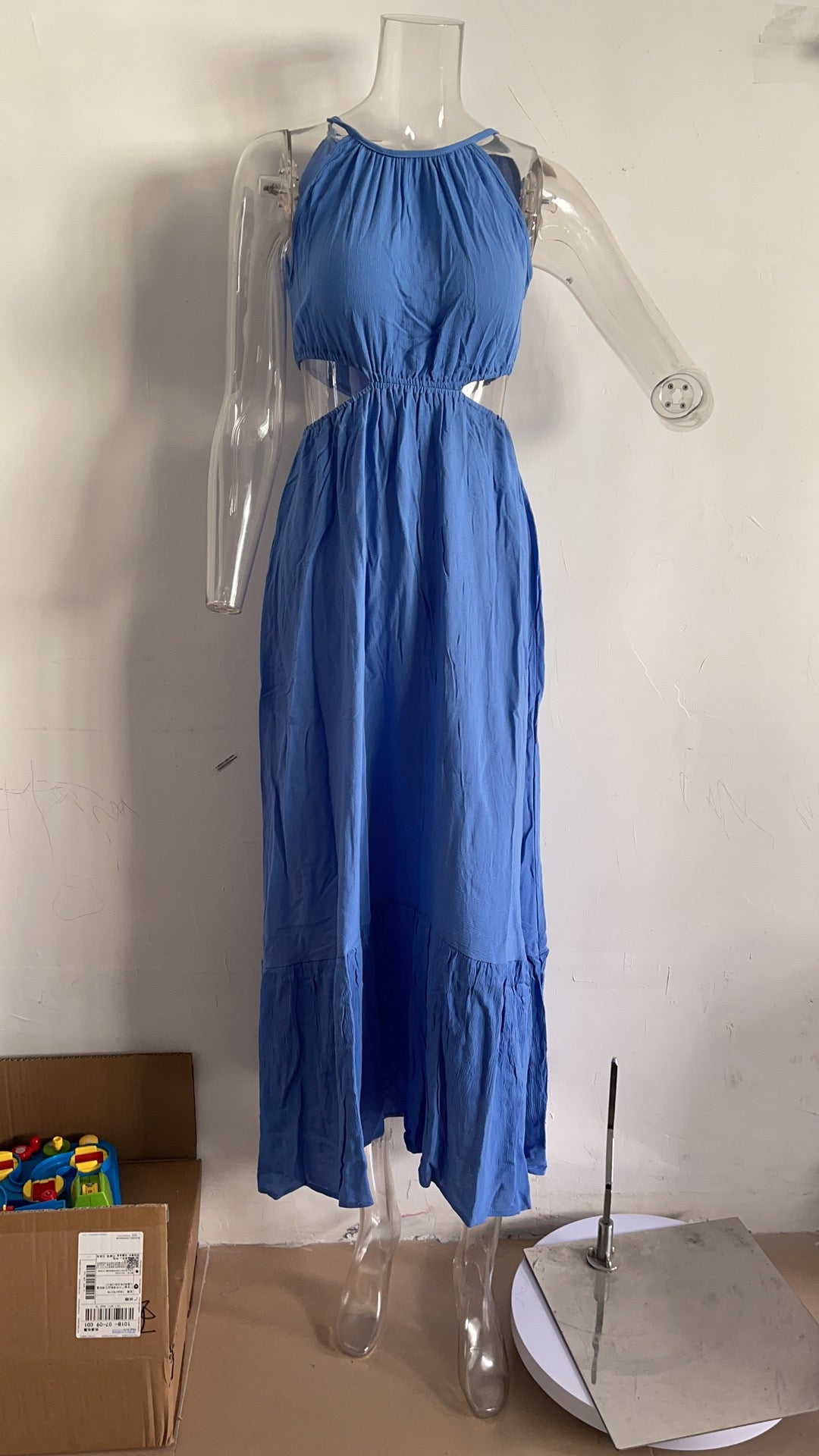 Maxi Fresh Chic Halter Rayon Maxi Dress Maxi