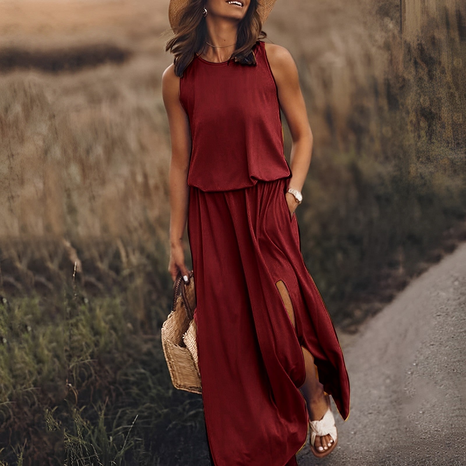 Liliana Effortless Colorful Dress Elevated Occasion Wear