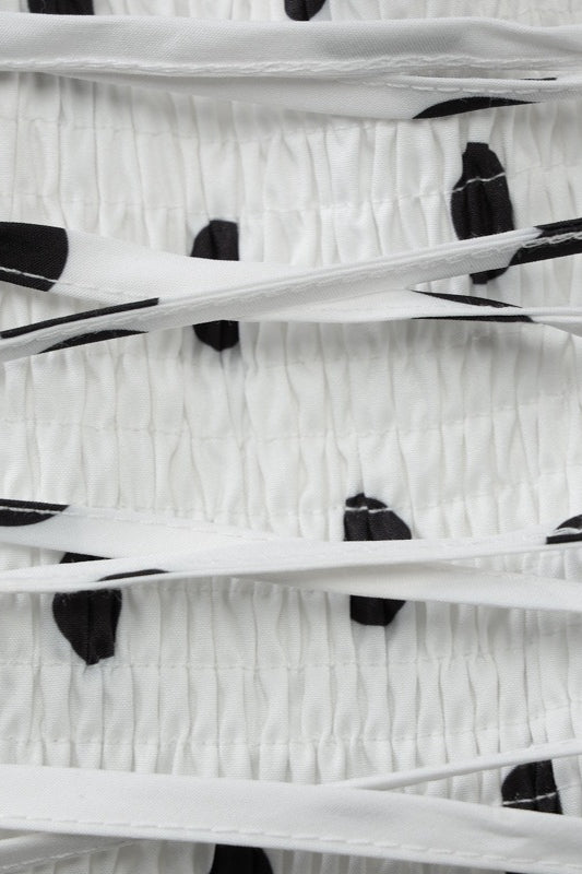 Sexy Polka Dot Halter Backless Mini Dress