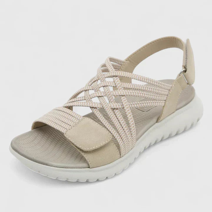 Open Toe Woven Strap Slingback Sport Sandals