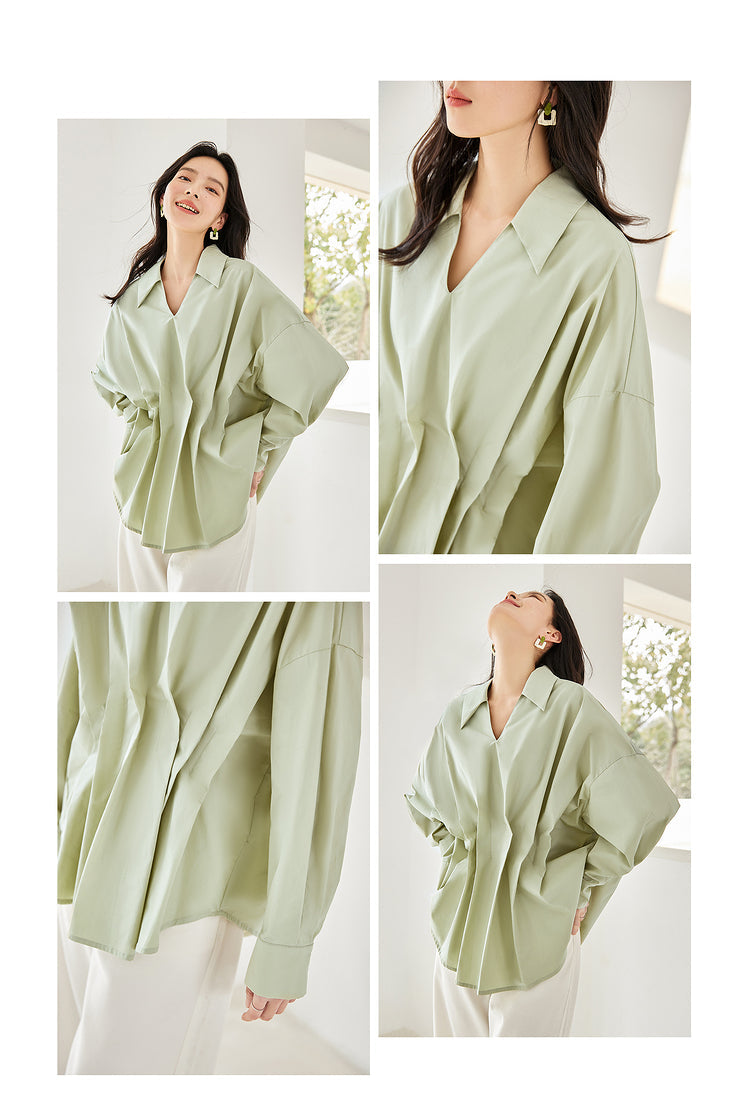 Whitlee Green Frilly Shirt
