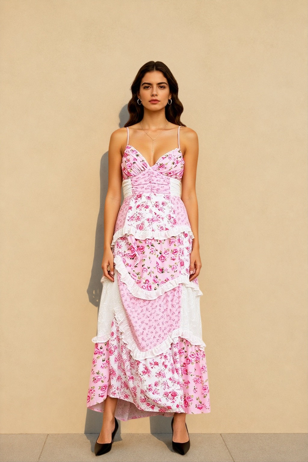 Patchwork Floral Dress