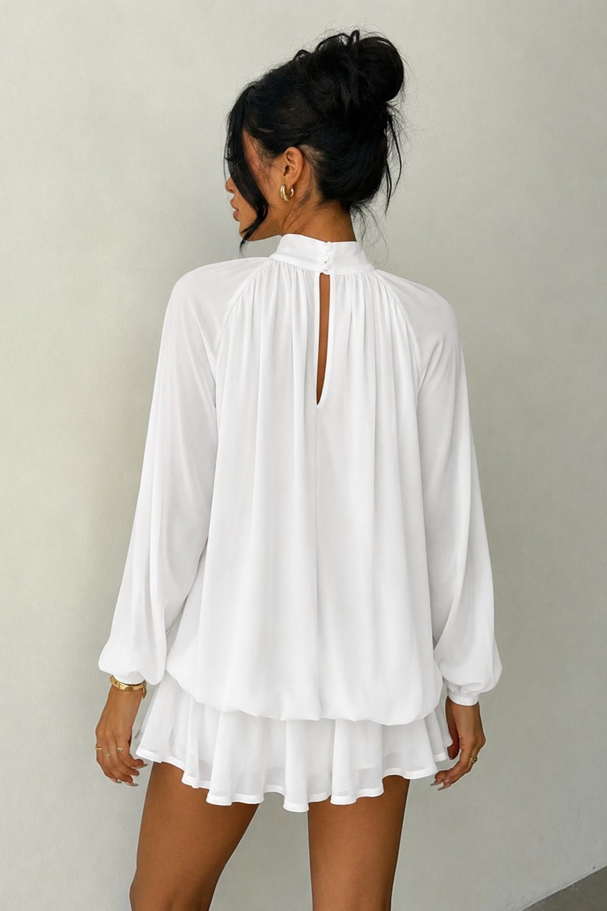 High-Neck Mini Dress