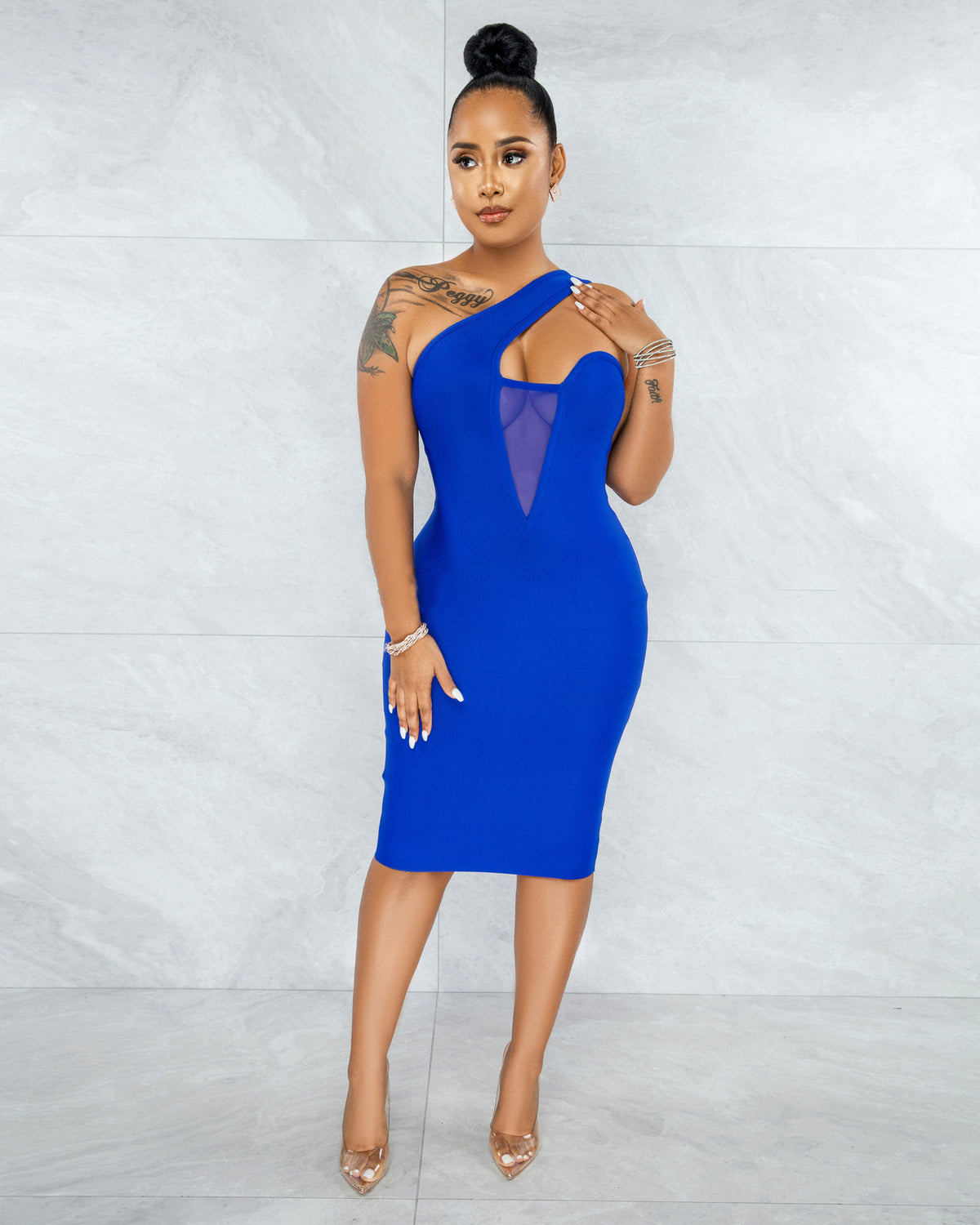 Women Clothing Sexy Mesh Patchwork Invisible Zipper Dress