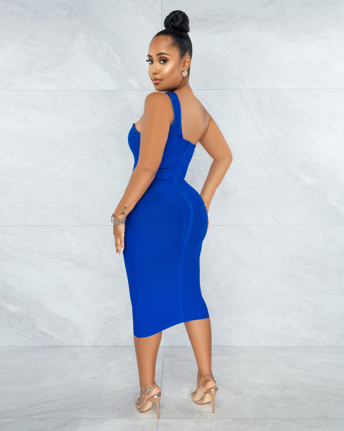 Women Clothing Sexy Mesh Patchwork Invisible Zipper Dress