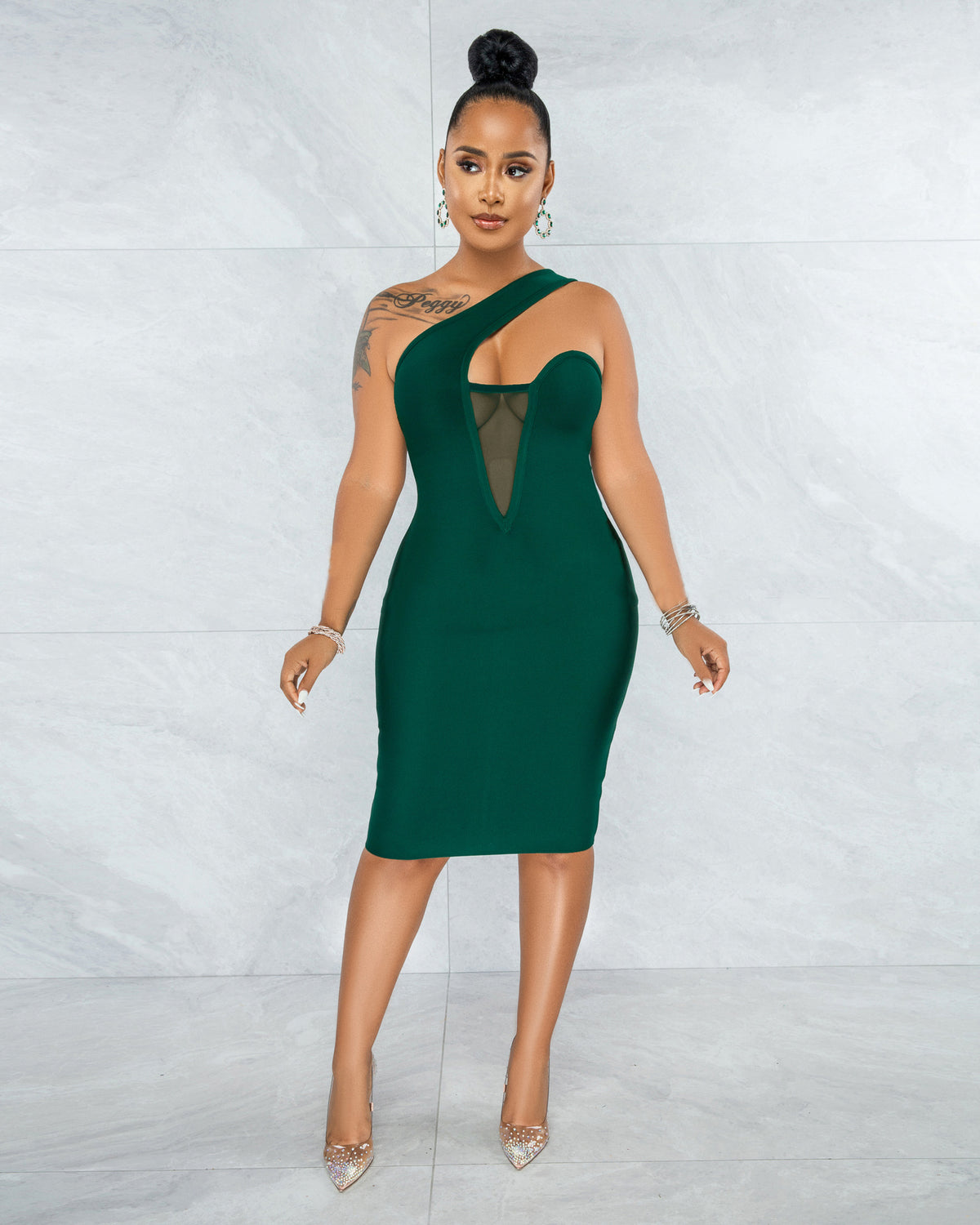 Women Clothing Sexy Mesh Patchwork Invisible Zipper Dress