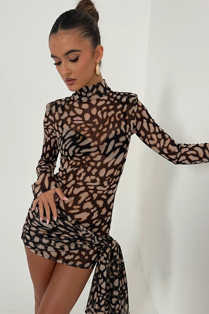 V-Neck Sleeveless Bodycon Mini Dress