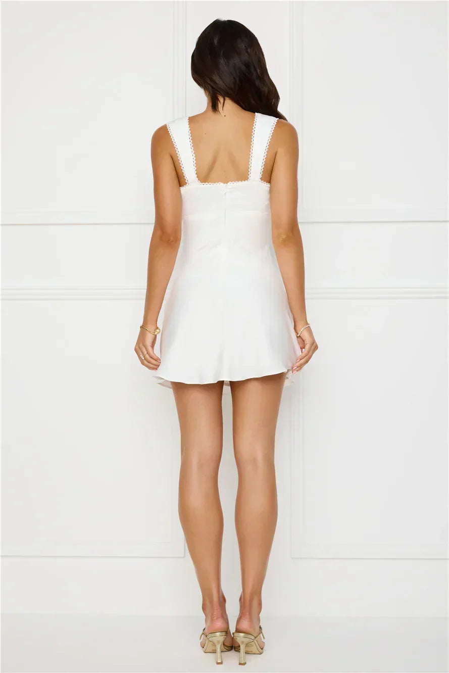 Exotic Flair Satin Mini Dress