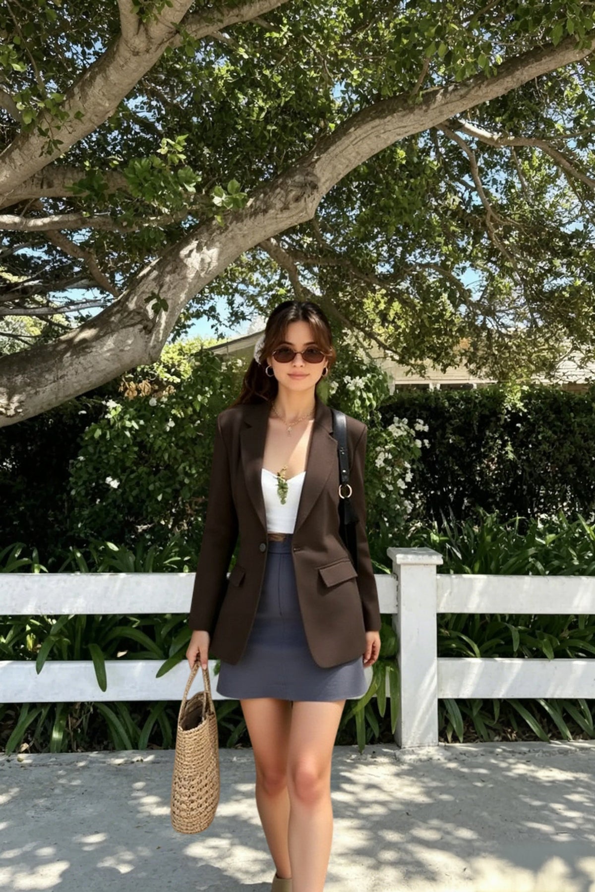 Single Breasted Notch Lapel Flap Pocket Long Sleeve Blazer