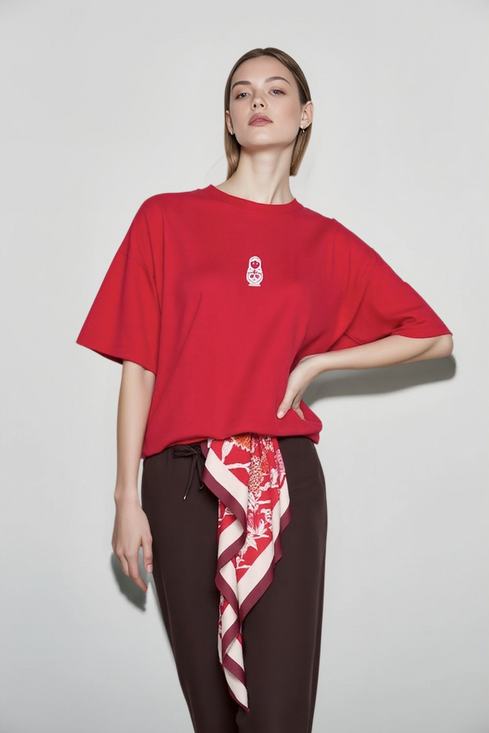Graphic Print Cotton Top