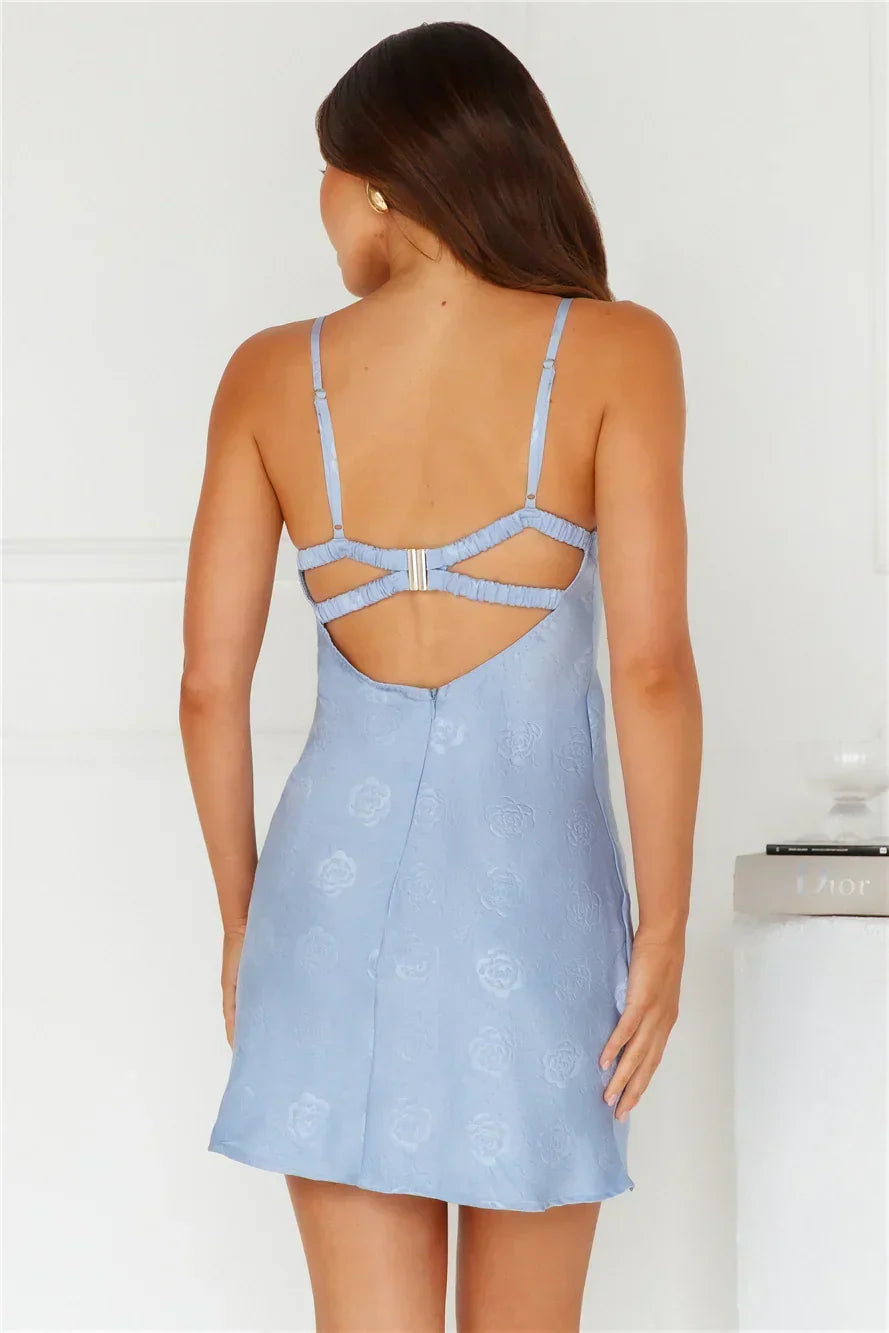 Blissful Breeze Satin Mini Dress