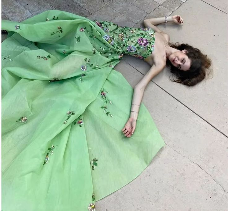 Gorgeous Strapless Green Evening Dress Formal Prom Party Dress cc1830