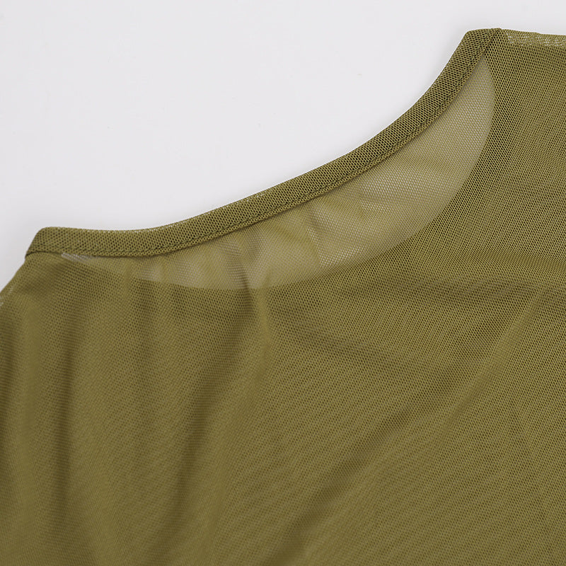 Marysh Mesh Bodycon Dress - Yellow