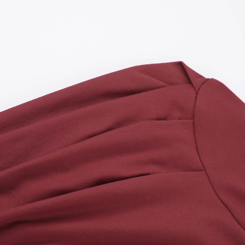 Ruby Radiance Dress-Maroon
