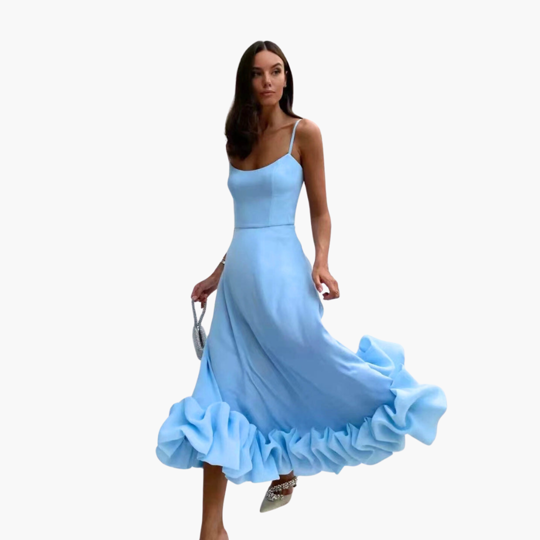 Iris | Graceful Flowing Dress Blue